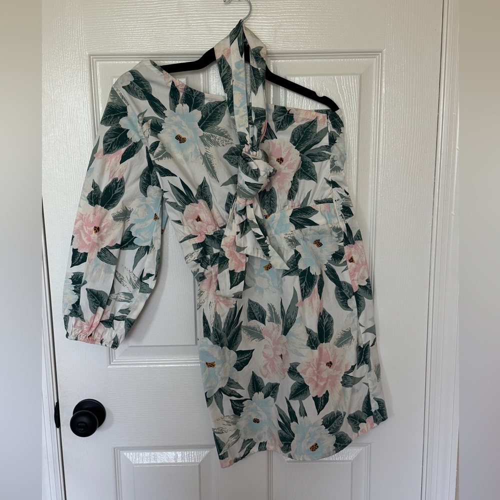 Billabong x The Salty Blonde Sunkissed Print One-Shoulder Mini Dress